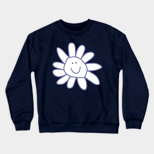 Very Peri Periwinkle Daisy Doodle Flower Crewneck Sweatshirt